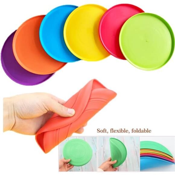 Kids Flying Disc Toy Outdoor Playing Lawn Game Disk Flyer for Kindergarten Soft - Picture 4 of 7